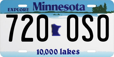 MN license plate 720OSO