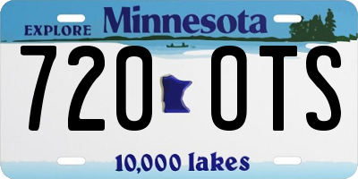 MN license plate 720OTS