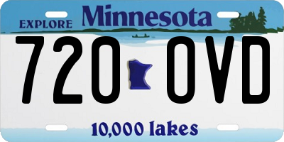 MN license plate 720OVD