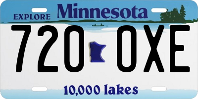 MN license plate 720OXE