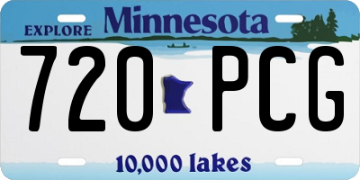 MN license plate 720PCG