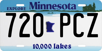 MN license plate 720PCZ