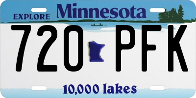 MN license plate 720PFK