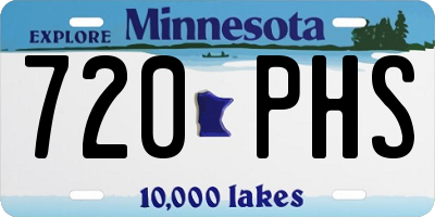MN license plate 720PHS