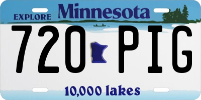 MN license plate 720PIG