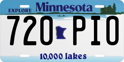 MN license plate 720PIO