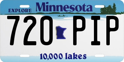 MN license plate 720PIP