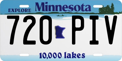 MN license plate 720PIV