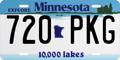 MN license plate 720PKG