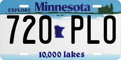 MN license plate 720PLO