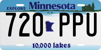 MN license plate 720PPU