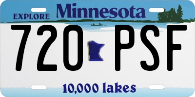 MN license plate 720PSF
