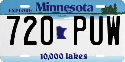 MN license plate 720PUW