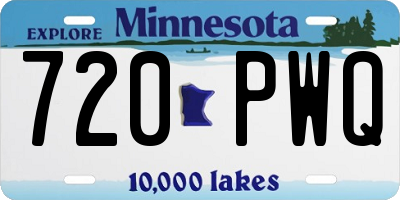 MN license plate 720PWQ
