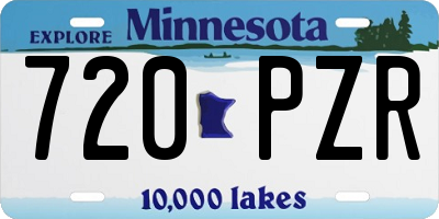 MN license plate 720PZR
