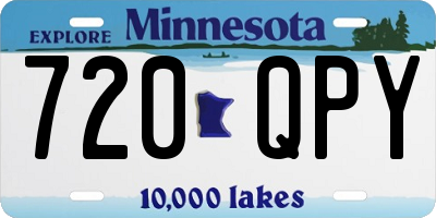 MN license plate 720QPY