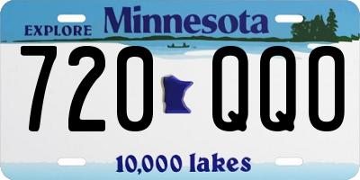 MN license plate 720QQO
