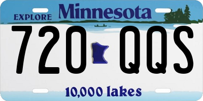 MN license plate 720QQS