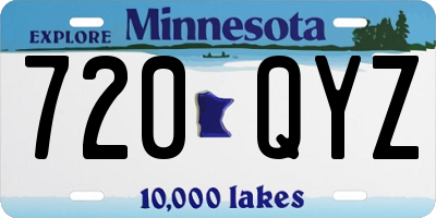 MN license plate 720QYZ