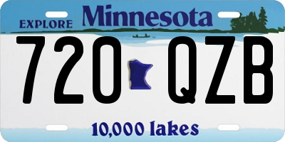 MN license plate 720QZB