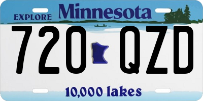 MN license plate 720QZD