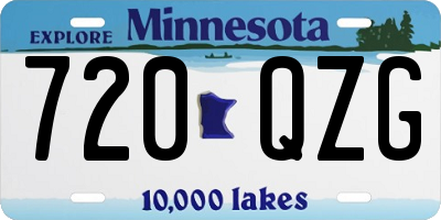 MN license plate 720QZG