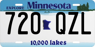 MN license plate 720QZL
