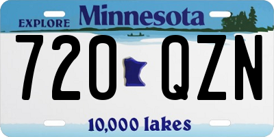MN license plate 720QZN