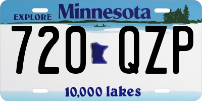 MN license plate 720QZP