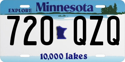 MN license plate 720QZQ