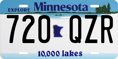 MN license plate 720QZR