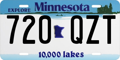 MN license plate 720QZT