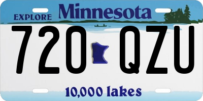 MN license plate 720QZU
