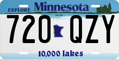MN license plate 720QZY