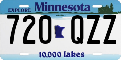 MN license plate 720QZZ