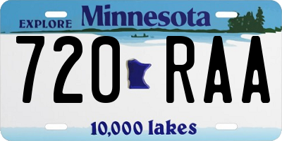 MN license plate 720RAA