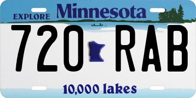 MN license plate 720RAB