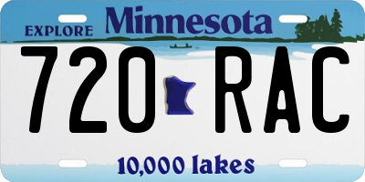 MN license plate 720RAC