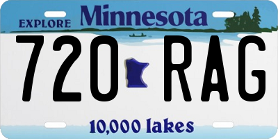 MN license plate 720RAG
