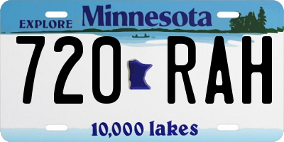 MN license plate 720RAH