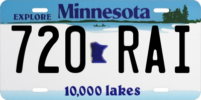 MN license plate 720RAI