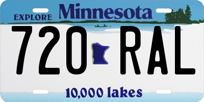 MN license plate 720RAL