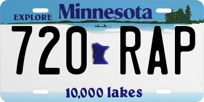 MN license plate 720RAP