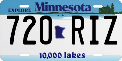 MN license plate 720RIZ