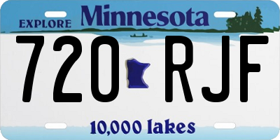 MN license plate 720RJF