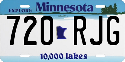 MN license plate 720RJG
