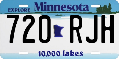MN license plate 720RJH