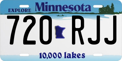 MN license plate 720RJJ