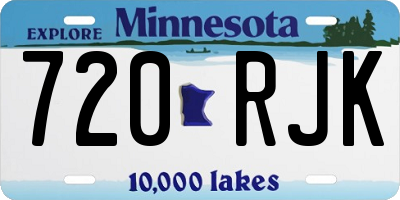 MN license plate 720RJK