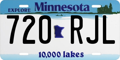 MN license plate 720RJL